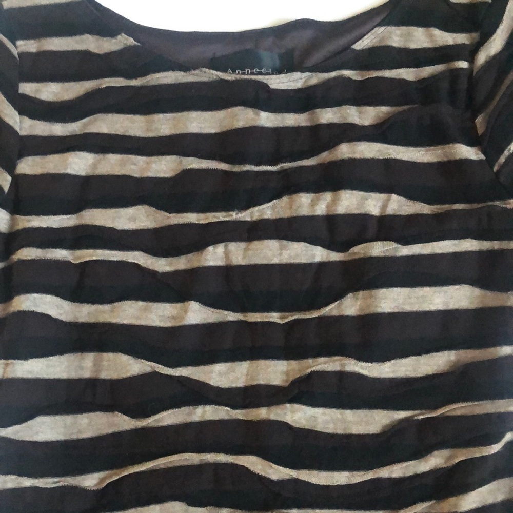 Connected Ruffled Animal Print Striped Dress - Picture 5 of 5